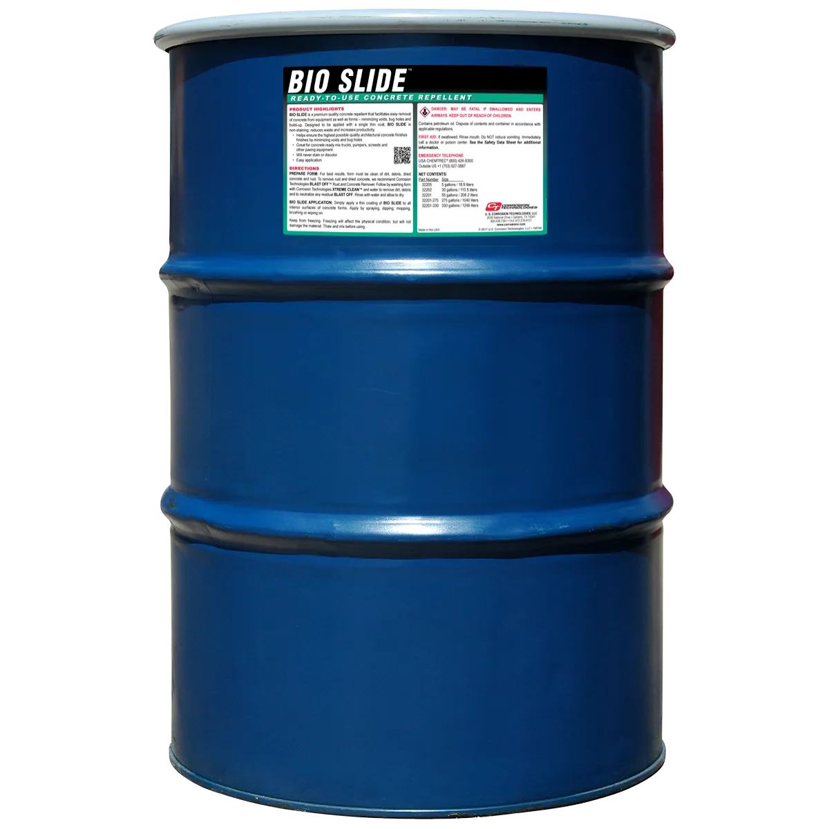 CorrosionX Bio Slide formolie 1 gallon beton-slipmiddel