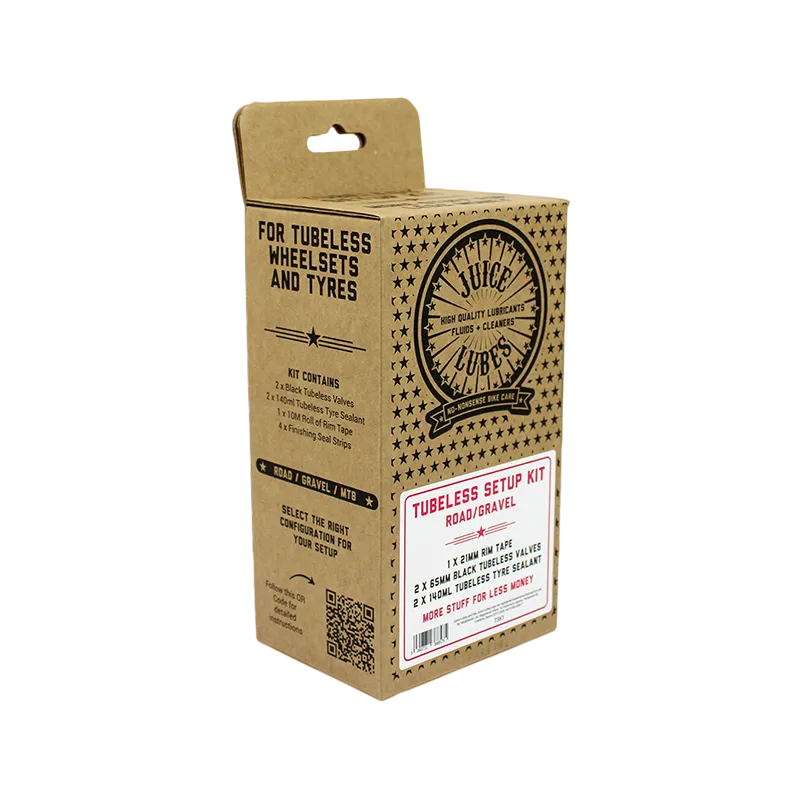Juice Lubes Tubeless Setup Kit 21mm bånd 65mm ventil